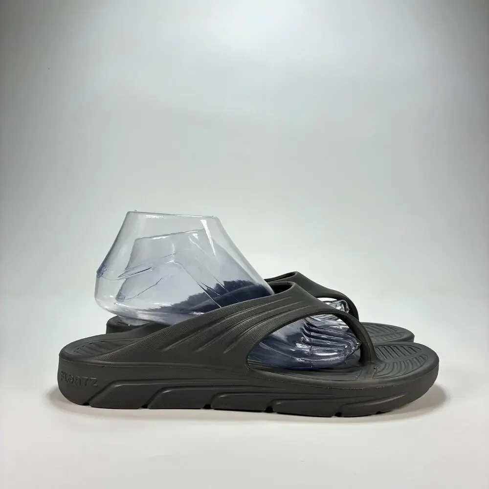 Bata Floatz Black Flip Flops Comfort Thong Lightweight Sandals Men's Size 9